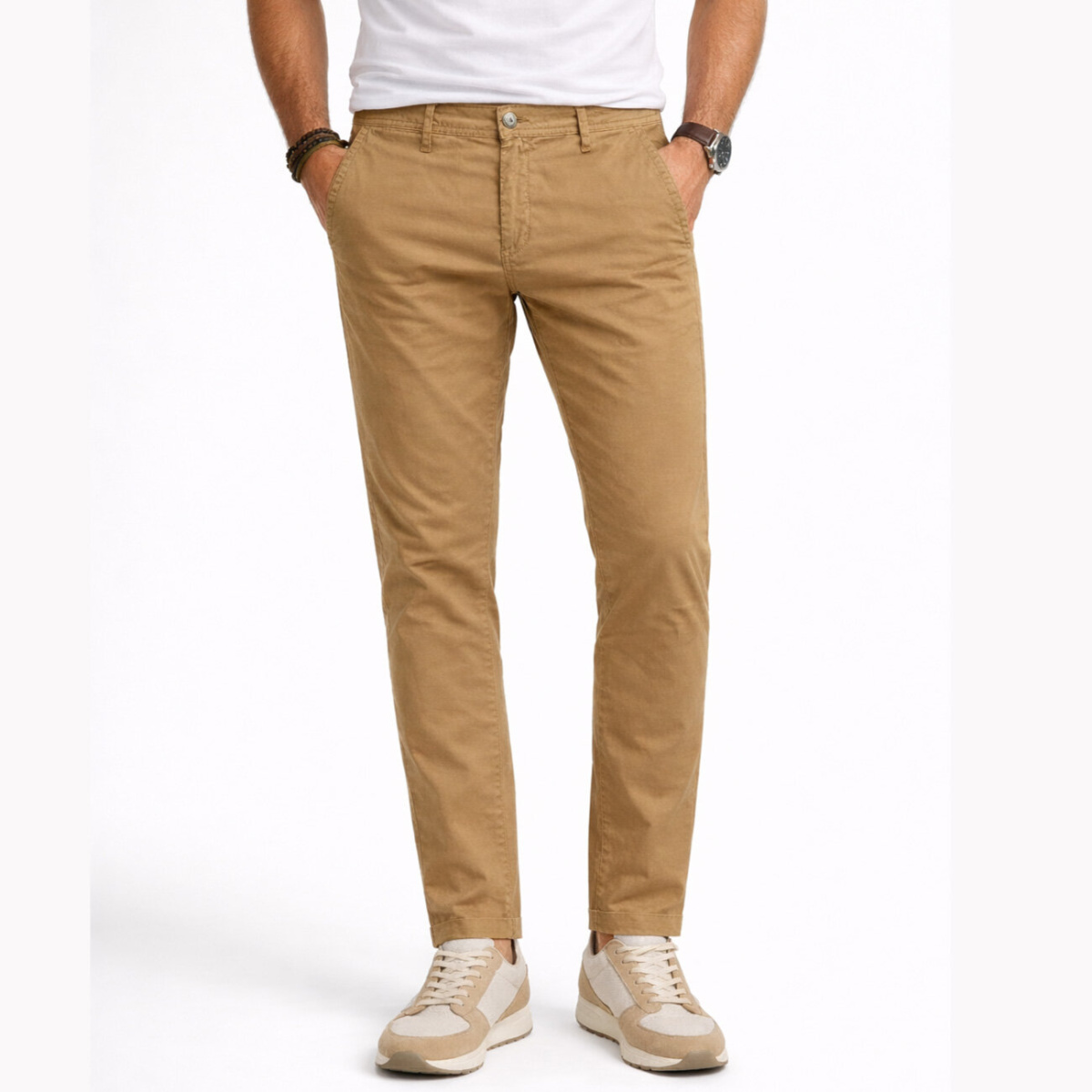 Pantalone Chino Regular Fit Microfantasia Cap De Barbaria