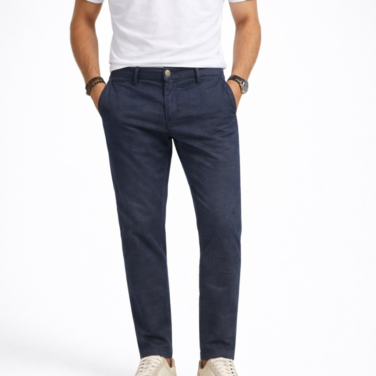 Pantalone Chino Regular Fit Microfantasia Cap De Barbaria