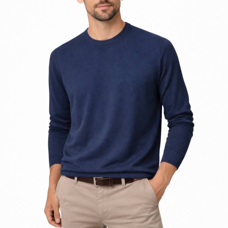 Maglia Girocollo Manica Lunga 100% Cotone Cap De Barbaria