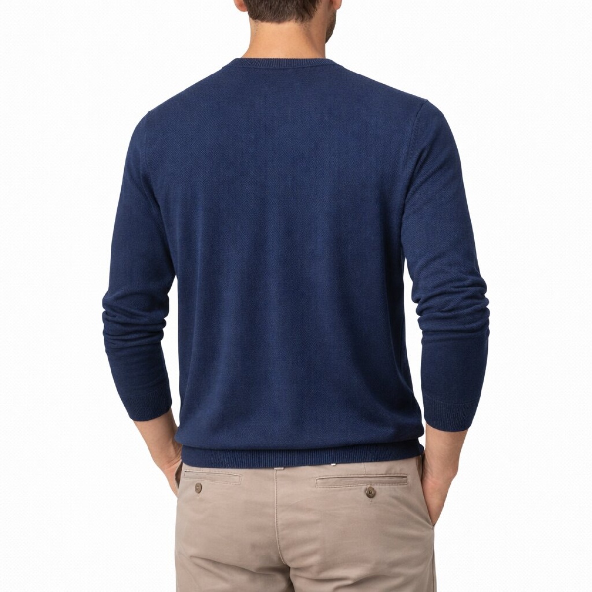 Maglia Girocollo Manica Lunga 100% Cotone Cap De Barbaria