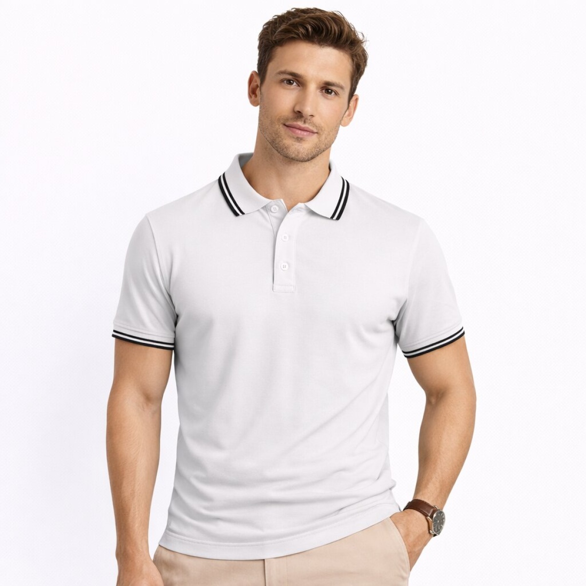 Polo Piquet Manica Corta Regular Fit Cap De Barbaria