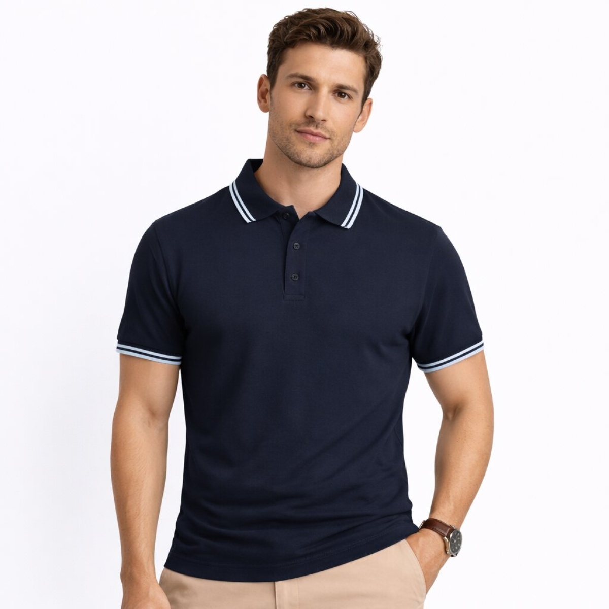 Polo Piquet Manica Corta Regular Fit Cap De Barbaria