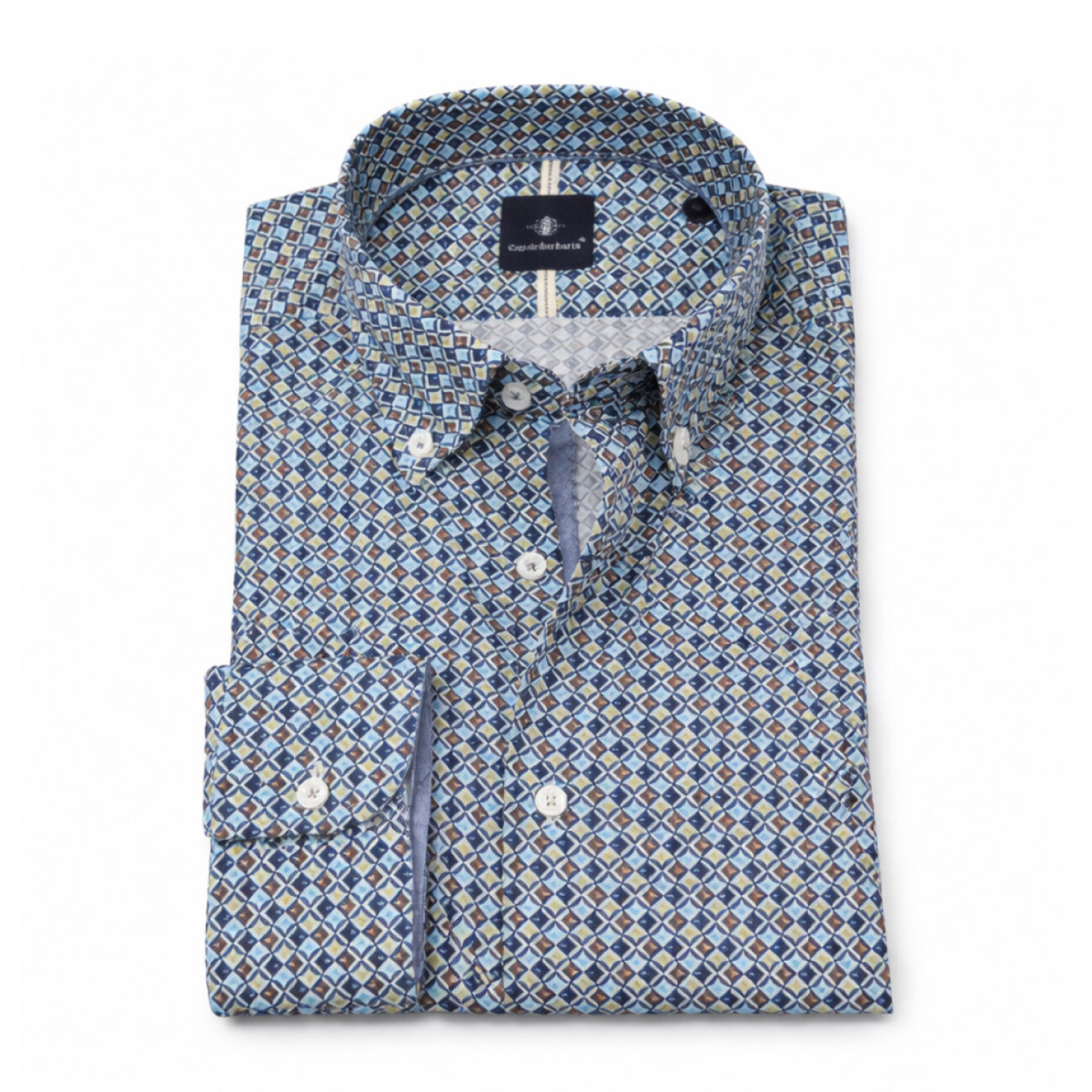 Camicia Manica Lunga Microfantasia Cap De Barbaria