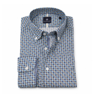 Camicia Manica Lunga Microfantasia Cap De Barbaria