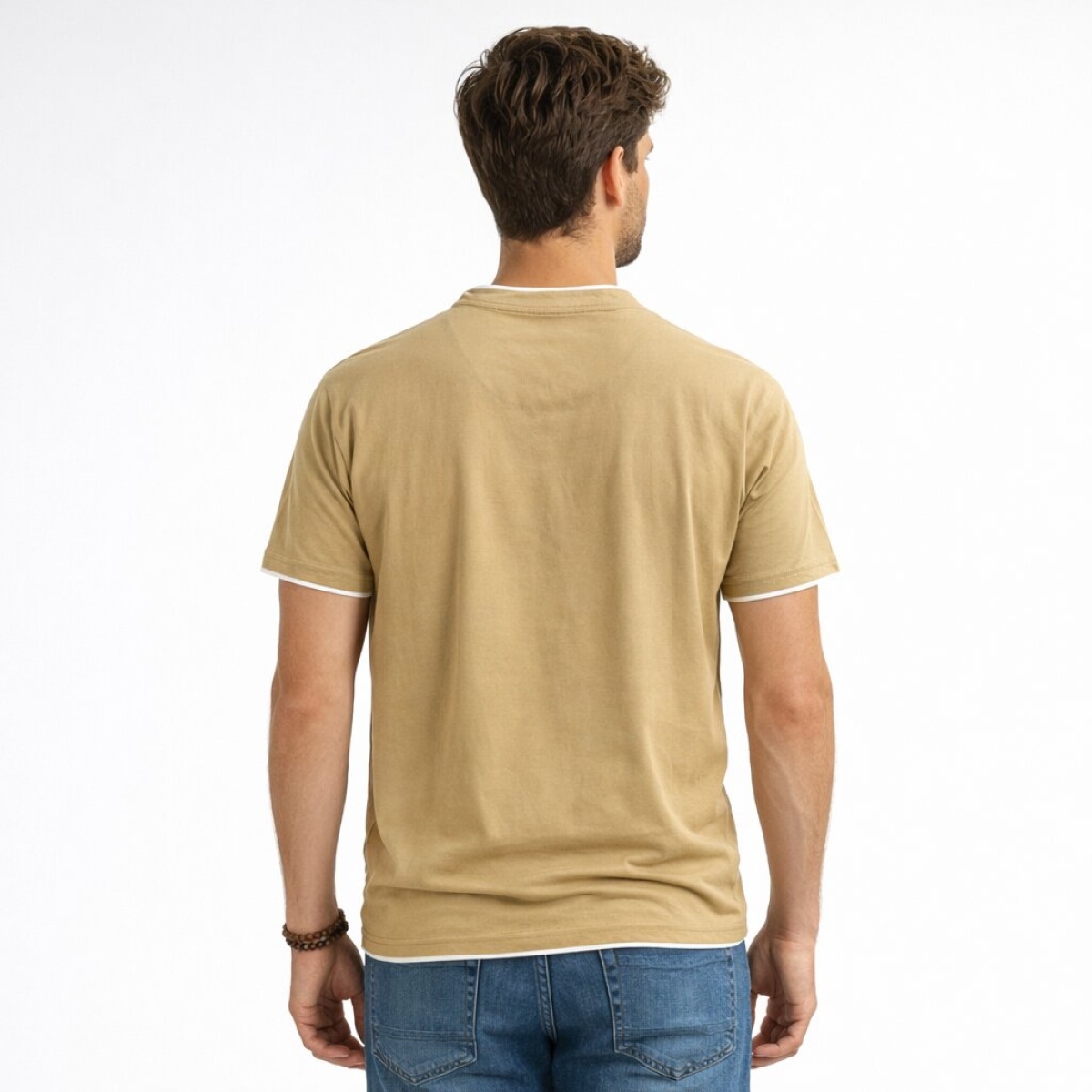 T-shirt Serafino 100% Cotone Cap De Barbaria