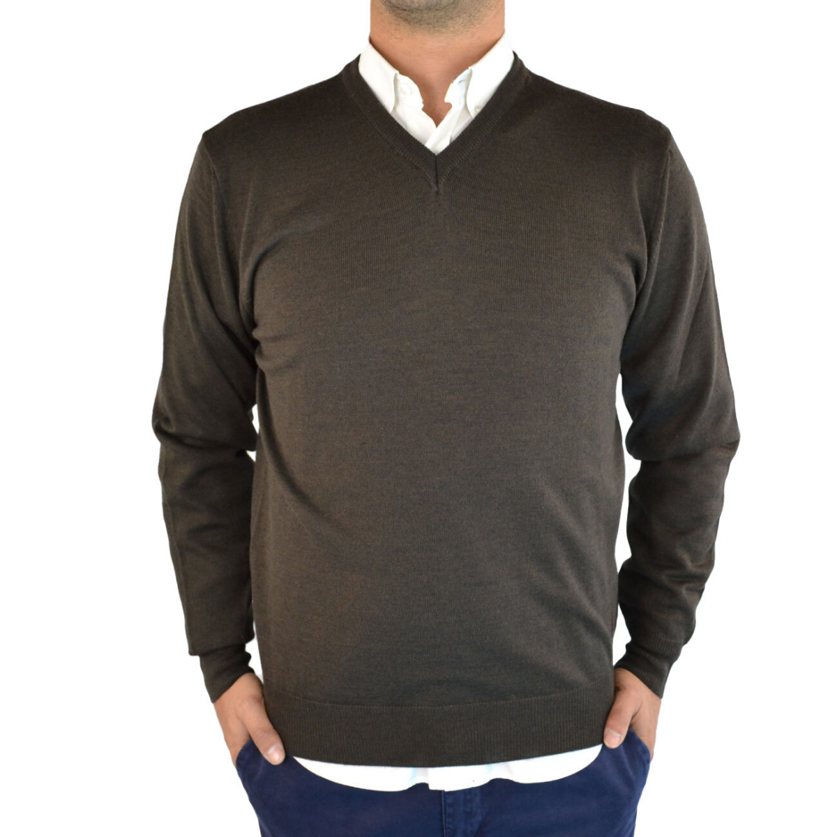 Maglia Scollo V Merinos Fin.12 Cap De Barbaria