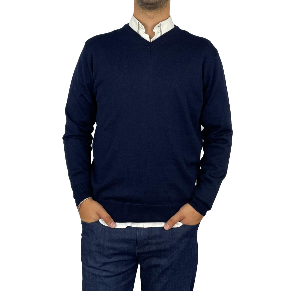 Maglia Scollo V Merinos Fin.12 Cap De Barbaria
